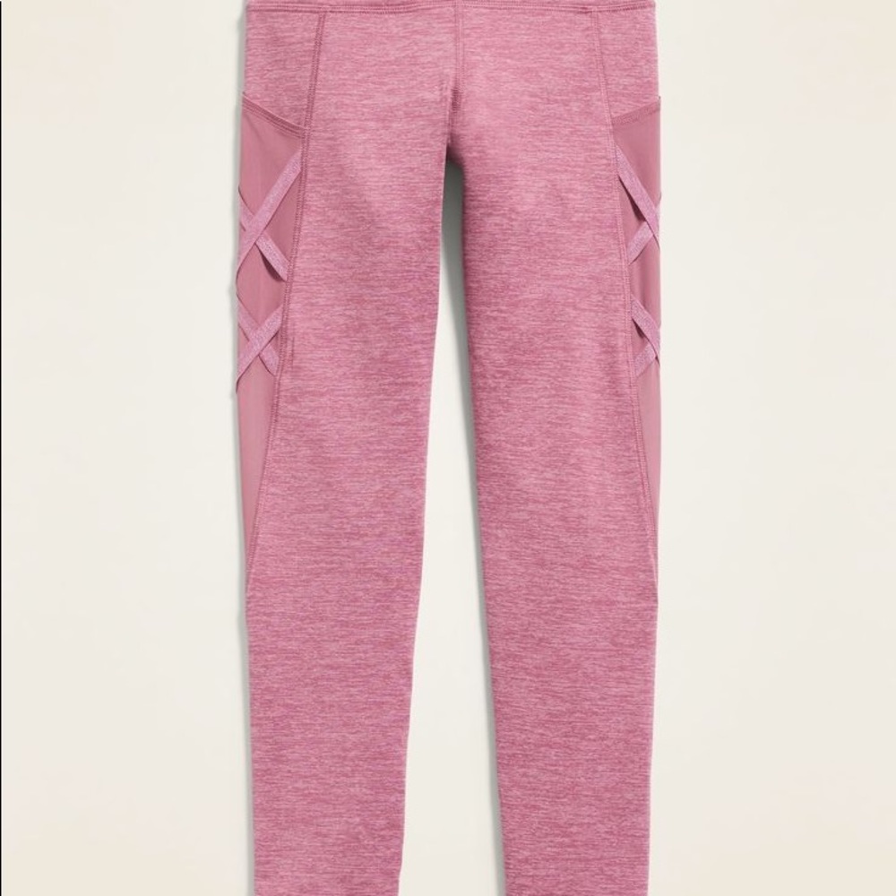 2/$20: Rosebloom Mesh Lattice Leggings for Girls